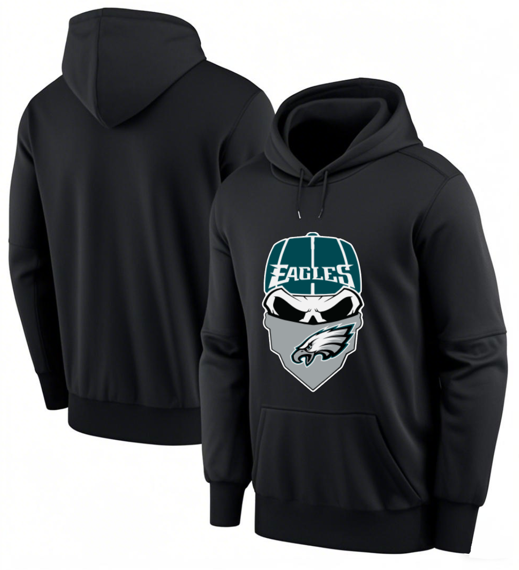 Men 2025 Philadelphia Eagles black hoodie style 23